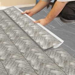 Cool Wallpapers Wooden Floor Wallpaper Wall Mural Peel and Stick Wall Sticker PVC Self Adhesive for Home Decor Wall Decor Kitchen Bedroom Living Room 15X90cm/6"x35.43"