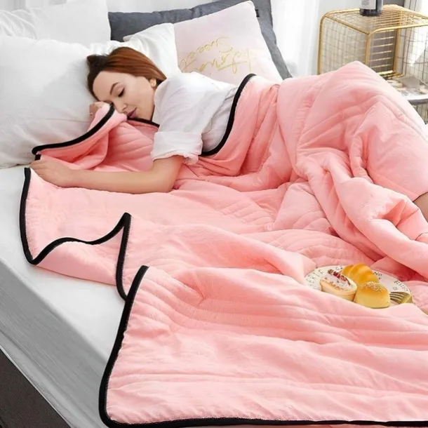 Cooling Blankets for Hot Sleepers Summer Blanket Queen Size, Cold Lightweight Gift for Night Sweats, Ice Cooled Breathable Comforter for Bed