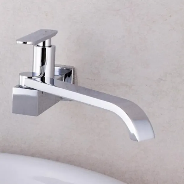 Copper Kitchen Sink Faucet,Waterfall Chrome Widespread Rotatable Single Handle One Hole Kitchen Taps with Ceramic Valve Cold Water Only