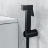 Copper Single Hole Bidet Black Toilet Handheld Bidet Sprayer Self-Cleaning Contemporary Cleaning Spray Gun Set