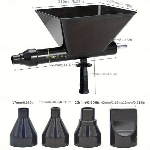 Cordless Manual Cement Grout Gun - Heavy-Duty Plastic/Metal Construction, Ergonomic Handle & Precision Nozzle for Window/Door Frame Sealing, DIY Home Improvement Tool, Construction Tool