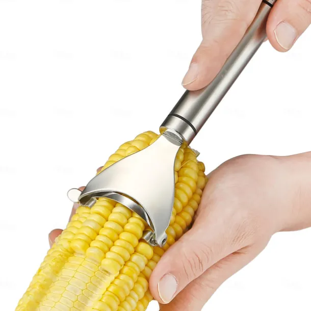 Corn Peeler,Corn Thresher,Thickened Durable 304 Stainless Steel Corn Cob Threshing Tool Stripper Kitchen Accessories Quick Clean for Kitchen Corn Stripper
