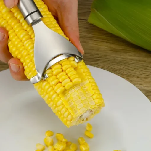 Corn Peeler,Corn Thresher,Thickened Durable 304 Stainless Steel Corn Cob Threshing Tool Stripper Kitchen Accessories Quick Clean for Kitchen Corn Stripper