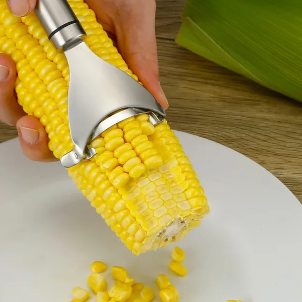 Corn Peeler,Corn Thresher,Thickened Durable 304 Stainless Steel Corn Cob Threshing Tool Stripper Kitchen Accessories Quick Clean for Kitchen Corn Stripper
