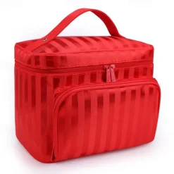 Cosmetic Bag With Top Handle, Fashion Zipper Makeup Bag, Cosmetic Organizer Travel Toiletry Bag