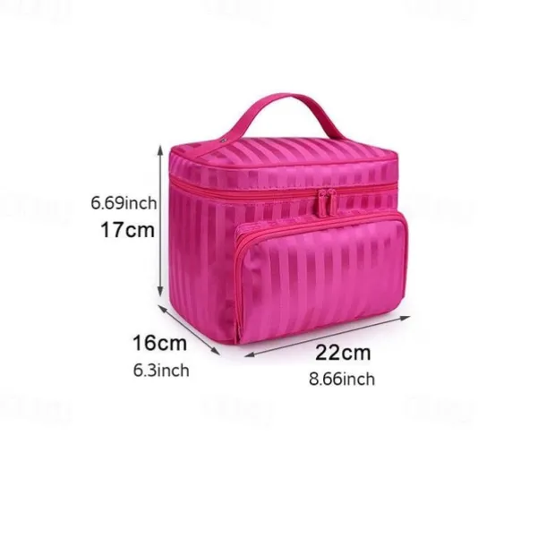 Cosmetic Bag With Top Handle, Fashion Zipper Makeup Bag, Cosmetic Organizer Travel Toiletry Bag