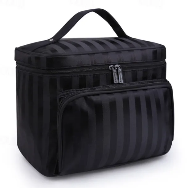 Cosmetic Bag With Top Handle, Fashion Zipper Makeup Bag, Cosmetic Organizer Travel Toiletry Bag