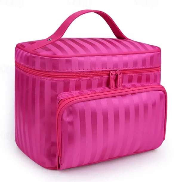 Cosmetic Bag With Top Handle, Fashion Zipper Makeup Bag, Cosmetic Organizer Travel Toiletry Bag
