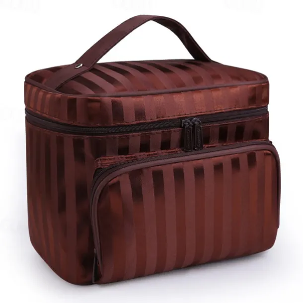 Cosmetic Bag With Top Handle, Fashion Zipper Makeup Bag, Cosmetic Organizer Travel Toiletry Bag