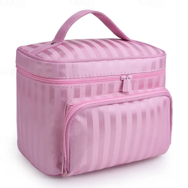 Cosmetic Bag With Top Handle, Fashion Zipper Makeup Bag, Cosmetic Organizer Travel Toiletry Bag
