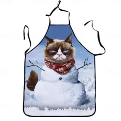 Cosplay Chef Apron For Women and Men, Kitchen Cooking Apron, Personalised Gardening Apron with Long Ties Neck Strap BBQ Drawing Crafting Aprons