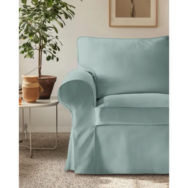 Cotton 1 Seat Chair Sofa Cover with Cushion Cover , Replacement Armchair Cover 1 Seat Couch Slipcover for Dogs, Replacement Sofa Furniture Protector LITB PRIME cover Ektcover