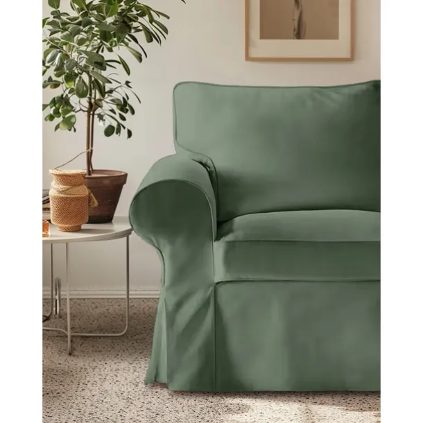 Cotton 1 Seat Chair Sofa Cover with Cushion Cover , Replacement Armchair Cover 1 Seat Couch Slipcover for Dogs, Replacement Sofa Furniture Protector LITB PRIME cover Ektcover