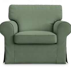 Cotton 1 Seat Chair Sofa Cover with Cushion Cover , Replacement Armchair Cover 1 Seat Couch Slipcover for Dogs, Replacement Sofa Furniture Protector LITB PRIME cover Ektcover