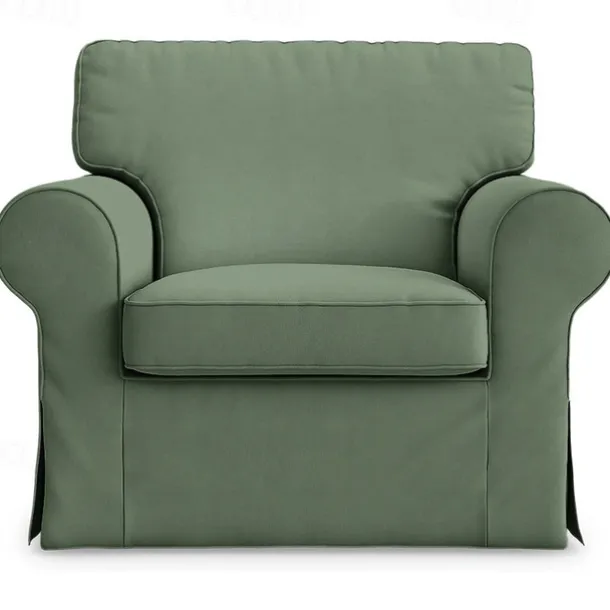 Cotton 1 Seat Chair Sofa Cover with Cushion Cover , Replacement Armchair Cover 1 Seat Couch Slipcover for Dogs, Replacement Sofa Furniture Protector LITB PRIME cover Ektcover