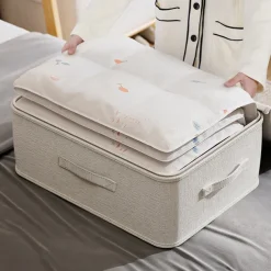 Cotton Linen Storage Bag Clothes Storage Folding Large Capacity Luggage Packing Bag Household Quilt Storage Bag