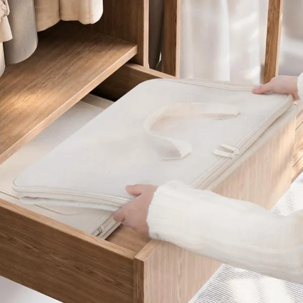 Cotton Linen Storage Bag Clothes Storage Folding Large Capacity Luggage Packing Bag Household Quilt Storage Bag