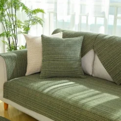 Cotton Linen Summer Mat Sofa Cushion Non-slip Cooling Back Cushion Seat Cushion Sofa Armrest Mat