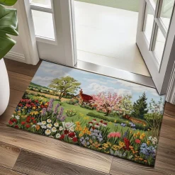 Countryside Cottagecore Doormat Kitchen Mat Floor Mat Non-Slip Area Rug Oil Proof Rug Indoor Outdoor Mat Bedroom Decor Bathroom Mat Entrance Entryway Rug