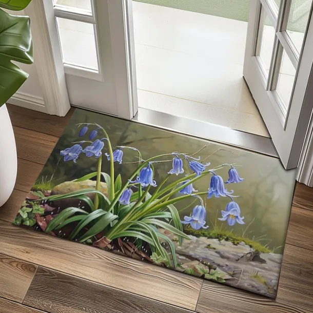 Countryside Tuilps Doormat Floor Mats Washable Rugs Kitchen Mat Non-Slip Oil Proof Rug Indoor Outdoor Mat Bedroom Decor Bathroom Mat Entrance Rug