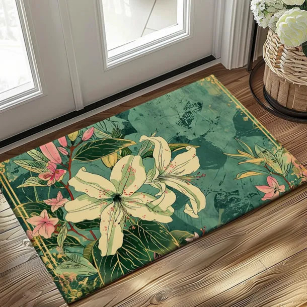 Countryside Tuilps Doormat Floor Mats Washable Rugs Kitchen Mat Non-Slip Oil Proof Rug Indoor Outdoor Mat Bedroom Decor Bathroom Mat Entrance Rug