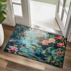 Countryside Tuilps Doormat Floor Mats Washable Rugs Kitchen Mat Non-Slip Oil Proof Rug Indoor Outdoor Mat Bedroom Decor Bathroom Mat Entrance Rug