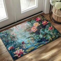 Countryside Tuilps Doormat Floor Mats Washable Rugs Kitchen Mat Non-Slip Oil Proof Rug Indoor Outdoor Mat Bedroom Decor Bathroom Mat Entrance Rug