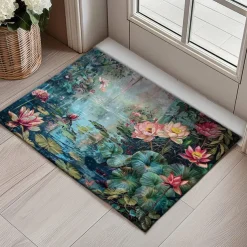 Countryside Tuilps Doormat Floor Mats Washable Rugs Kitchen Mat Non-Slip Oil Proof Rug Indoor Outdoor Mat Bedroom Decor Bathroom Mat Entrance Rug