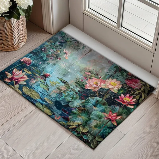 Countryside Tuilps Doormat Floor Mats Washable Rugs Kitchen Mat Non-Slip Oil Proof Rug Indoor Outdoor Mat Bedroom Decor Bathroom Mat Entrance Rug