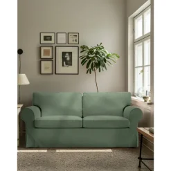 Cover for 2 Seat Sofa 100% Cotton loveseat Slipcover Soft and Breathable Fabric for Maximum Comfort LITB PRIME cover Ektcover