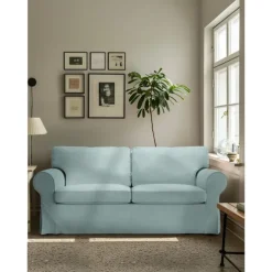 Cover for 2 Seat Sofa 100% Cotton loveseat Slipcover Soft and Breathable Fabric for Maximum Comfort LITB PRIME cover Ektcover