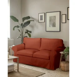 Cover for 2 Seat Sofa 100% Cotton loveseat Slipcover Soft and Breathable Fabric for Maximum Comfort LITB PRIME cover Ektcover