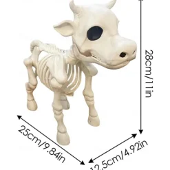 Cow Skeleton Halloween Decoration, 2025 New Halloween Cow Skeleton, Cow Skull Halloween Haunted Skeleton, Halloween Decorative Prop
