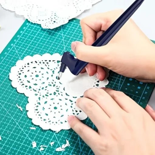 Craft Cutting Tools Stainless Steel Craft Knives With 360-Degree Rotating Blade Precision Art Knife Cutter Art Cutting Tool Handheld Engraving Pen For Craft Hobby Scrapbooking Stencil