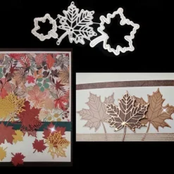 Create Beautiful Crafts with Metal Autumn Maple Leaves Cutting Dies - Perfect for Card Making, Scrapbooking, Stamping & More!
