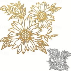 Create Beautiful Sunflower with Metal Trees Cutting Dies - Perfect for Card Making, Scrapbooking, Stamping & More!