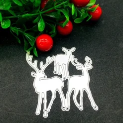 Create Christmas Deer with Metal Cutting Dies - Perfect for Card Making, Scrapbooking, Stamping & More!
