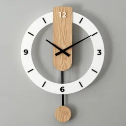 Creative Fashion Quartz Clock Scandinavian Silent Swing Clock 40 cm Wall Clock Living Room Mute Modern Simple Clock Restaurant