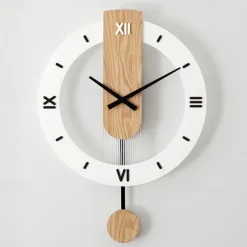 Creative Fashion Quartz Clock Scandinavian Silent Swing Clock 40 cm Wall Clock Living Room Mute Modern Simple Clock Restaurant