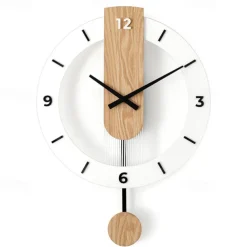 Creative Fashion Quartz Clock Scandinavian Silent Swing Clock 40 cm Wall Clock Living Room Mute Modern Simple Clock Restaurant