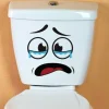 Creative Funny Crying Face Bathroom Toilet Seat Self-Adhesive Decorative Stickers
