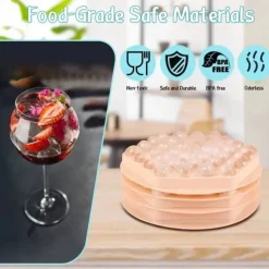 Creative Home Ice Maker-Homemade, Silicone & Flexible 33-Ice Cube Trays Grids Ice Cube Tray with Lid Party Bar