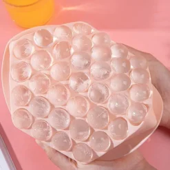 Creative Home Ice Maker-Homemade, Silicone & Flexible 33-Ice Cube Trays Grids Ice Cube Tray with Lid Party Bar