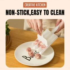 Creative Kitchen Triple Meatball Maker,Meat Baller Spoon with Cutting Spade,DIY Meatball Making Set,Home Cooking Tools for Quick Cooping Cookie Dough Or Sorbet