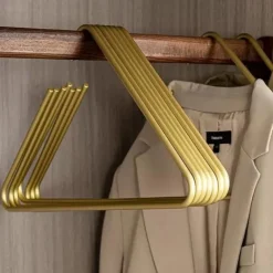 Creative Triangle Clothes Hangers 5pcs Solid Metal Hangers For Coat Trousers Scarf Drying Rack Storage Racks Wardrobe Organizer