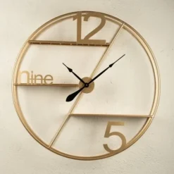 Creative Wrought Iron Wall Clock Living Room Light Luxury Art Home Gift Decoration Wall Clock Simple Wall Clock 60CM