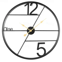 Creative Wrought Iron Wall Clock Living Room Light Luxury Art Home Gift Decoration Wall Clock Simple Wall Clock 60CM