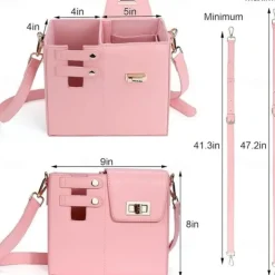 Crossbody Cup Holder Bag with Purse, Portable Water Bottle Carrier for 40oz Tumbler, Outdoor Travel Cup Bag with Strap and Pouch