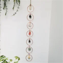 Crystal 7 Chakra Gemstone Wall Room Decor Tree Of Life Ornament Hanging Home Chakra Crystals Decoration Natural Stone