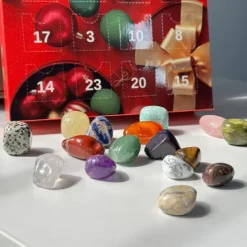 Crystal Advent Calendar 2025 Christmas Healing Crystal Advent Calendar Crystal Repair Stone Kit 24pcs Rock Collection Countdown Calendar For Birthday Christmas Girls